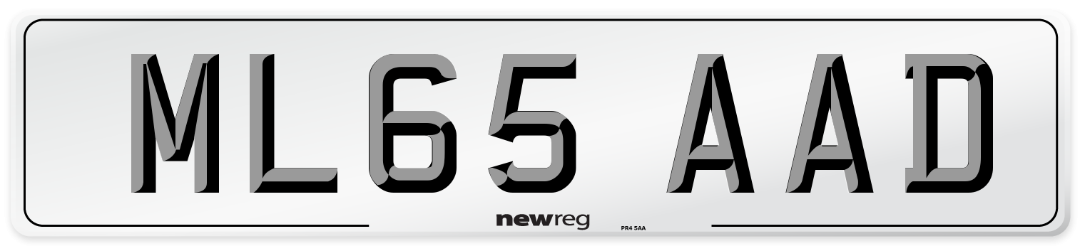ML65 AAD Number Plate from New Reg